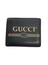 GUCCI Men's Leather Card Case, Black, 496319.493075