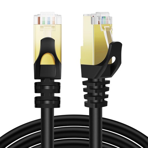 TNP CAT 7 Ethernet Cable 80ft High Speed 10 Gbps 600MHz Black CAT7 Connector ...