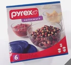Vintage New Pyrex 6-Piece Sculptured Ribbed Bowl Set with Lids Open Box Free Shp