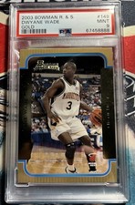 2003 Bowman Rookies & Stars Dwayne Wade Gold #149 RC PSA 9 MINT