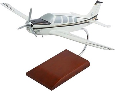 Beechcraft 36 Bonanza Old B House Color Desk Top Display Model 1/24 SC Airplane