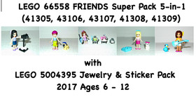 LEGO FRIENDS 41305 - 41309 Super Pack 66558  with 5004395 Jewelry & Sticker Pack