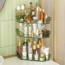Corner Bathroom Counter Organizer with Makeup Brush Holder  Toothbrush Holders,
