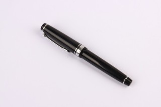 Sailor 1911 Fountain Pen 14K White Gold Nib Black Silver Rhodium Trim Japan