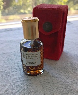 Vintage Asghar Ali & Sons Giorgio Perfume Cologne Parfumes In Velvet Case NOS