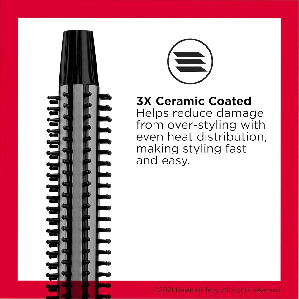 Cepillo para rizar de cerámica REVLON Perfect Heat, negro, 3/4" Foto 2 de 4