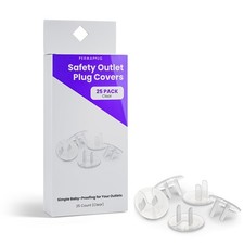 Safety Outlet Plug Covers 25-Pack, Clear Childproof, Tamper-Resistant Plug ...