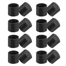 Round Plastic Hole Plugs 0.5 Inch, 16 Pack Tubing Insert End Cap, Black