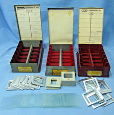 3-Kodak Kodaslide Slide Film Compartment File 2x2 Glass, Frames, Pegco EasyMount