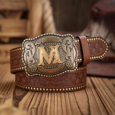 A Western-style PU leather belt for both men and women, a classic and casual ret