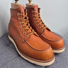 Red Wing 875 Classic Moc Toe Boots Tan Brown Oro Legacy UK 8.5 EU 42.5