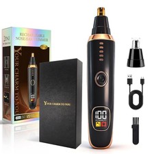 Nose Ear Hair Trimmer with LED Display for Men and Women, 2026 USB Recharge...