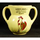 Watt Pottery Advertising Sugar Bowl 98 Rooster Lance's Grade A Dairy Products IA