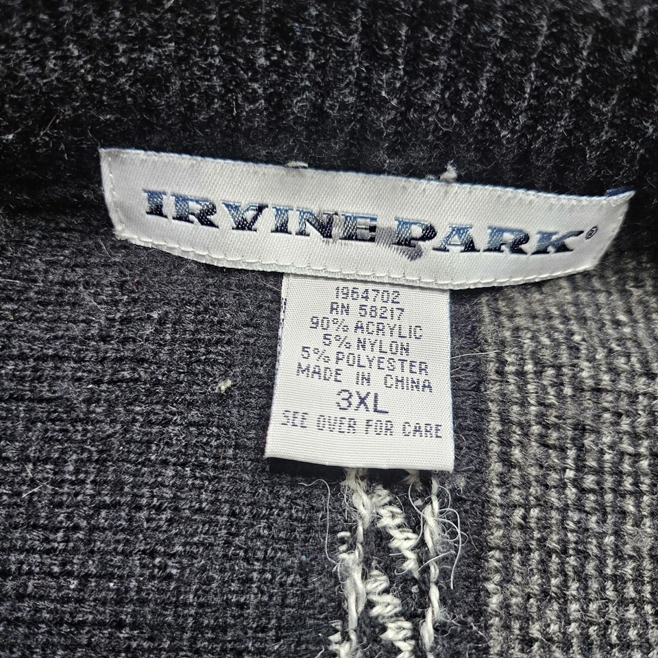 Suéter vintage Irvine Park malha cabo 3xl estilo Coogi 3 botões - Imagem 2 de 4
