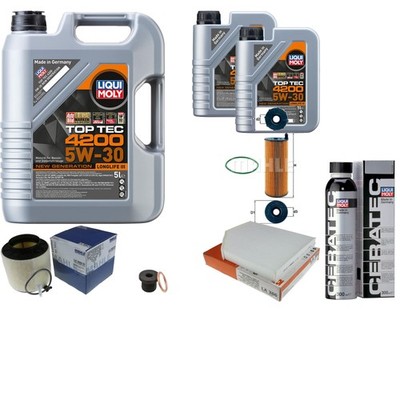 MAHLE Inspektionspaket 7L Liqui Moly Top Tec 4200 5W-30 für Audi Q5 3.0 TDI