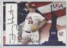 2007 USA Baseball National Signature Black Ink /595 Tommy Hunter #A-16 Auto x6g