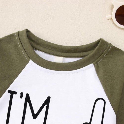 Baby Boy 1st Birthday Raglan Shirt Infant Funny I'm One Let's Party Print Tee... - Picture 4 of 7
