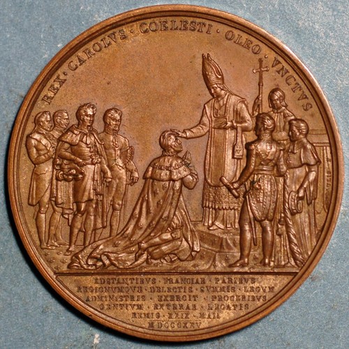 France Medal 1825 Charles X Coronation as King of France - Picture 2 of 2