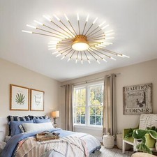 LED Deckenleuchte 42+1 Köpfe Gold Kronleuchter Modern Wohnzimmer Deckenlampe