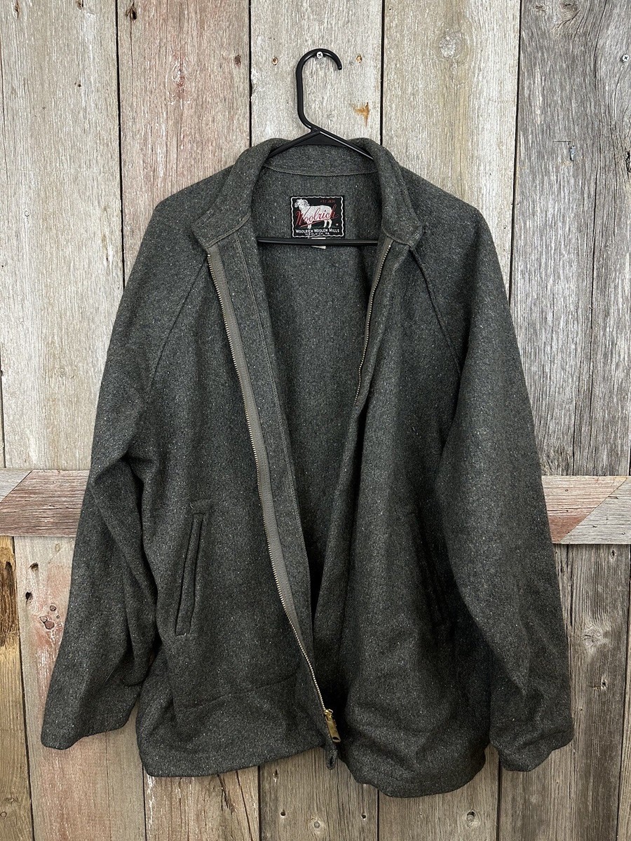 Vintage 1950's Woolrich Zip Up Gray Country Estate Jacket Vintage 1950's Woolrich Zip Up Gray Country Estate Jacket