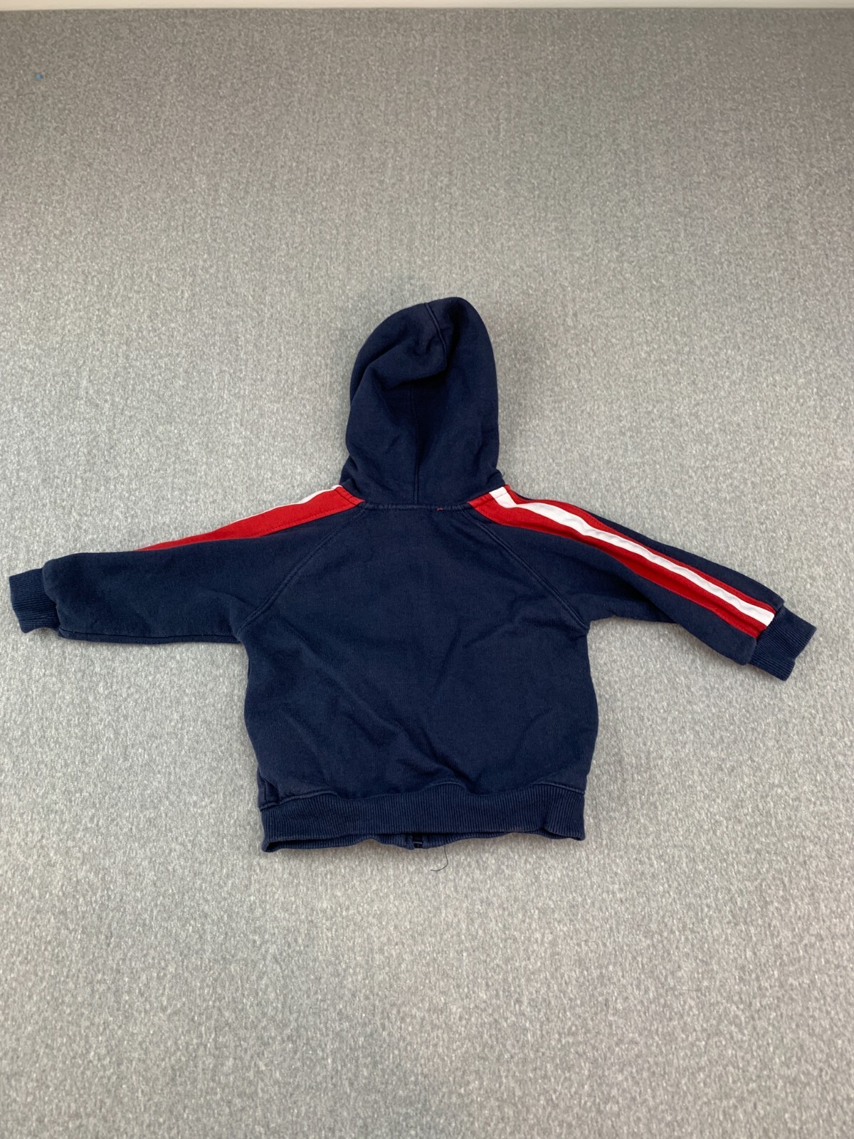 SACAI X NIKE Felpa Nike bambino full zip con cappuccio 18 mesi blu rosso bianco righe grande logo scritto