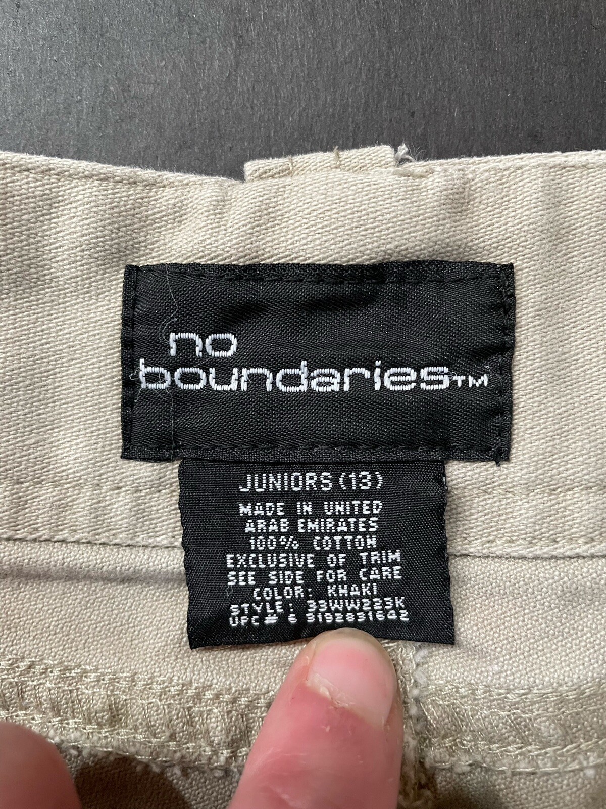 Y2K Preppy No Boundaries Khaki Mini Skirt Size 13 Jun… Gem