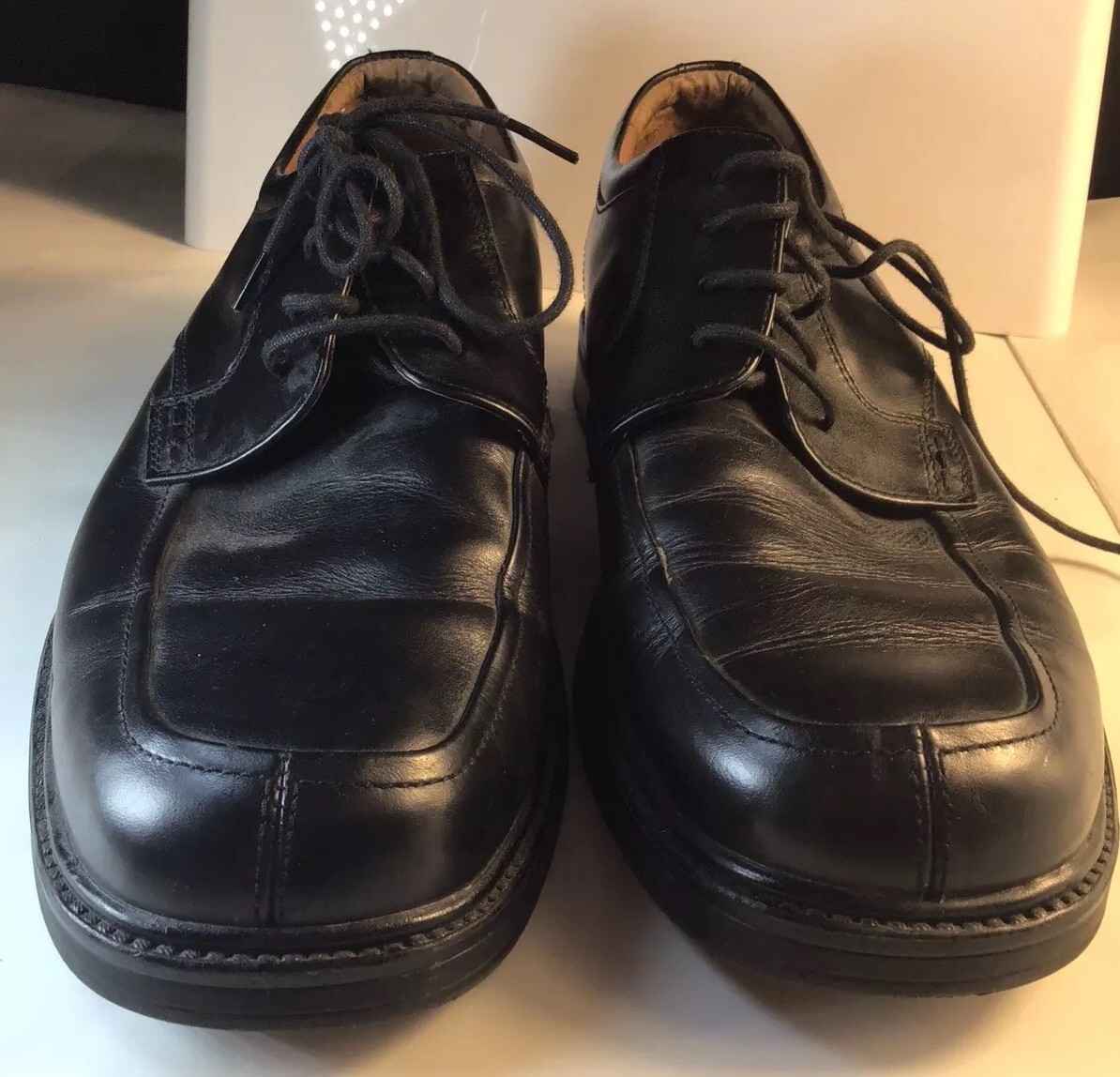 Nunn Bush Shoes Mens 10 1/2 -Comfort Gel Plain Toe Oxford 83590 01