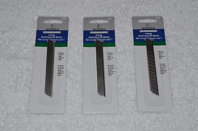 FINISH FACTOR ~ STANDARD ~ SMALL SNAP-OFF BLADES ~ 9MM ~ 3 PACKS ~ 5 BLADE PACK