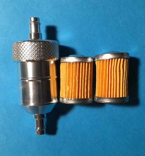 6inch In-Line Red Fuel Filter Cylindrical Aluminum - Foto 8