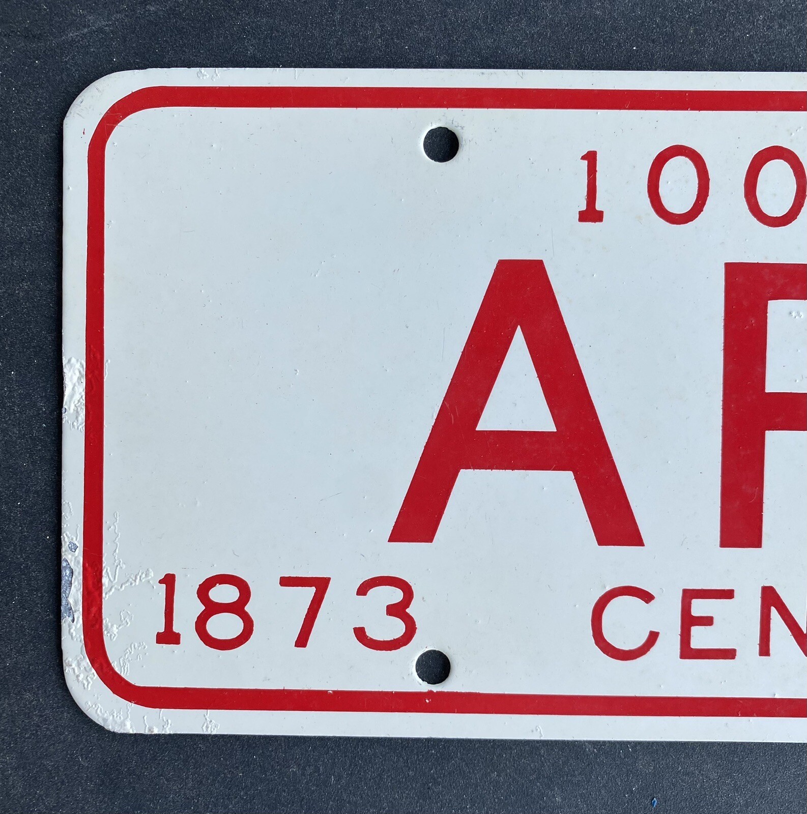100 Years Centennial / Apex, North Carolina License Plate Town Tag