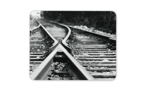 Railway Tracks Junction Mouse Mat Pad - Train Crossroads Computer Gift #16496 - Picture 1 of 4
