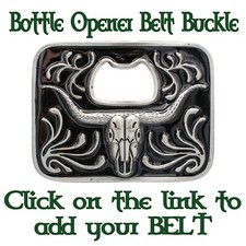Bottle Opener Longhorn Buffalo Metal Belt Buckle Biker Bull USA Cowboy Western