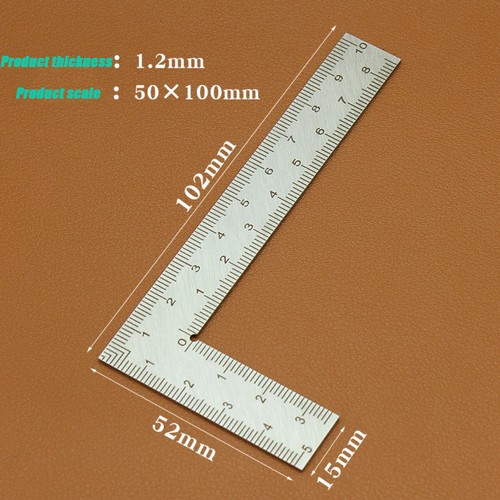 Stainless Steel L Shape Square Ruler Double Sided Right Angle Metal Double-sided - Picture 4 of 9