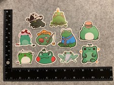 Lot of 10 Assorted Frog Stickers
