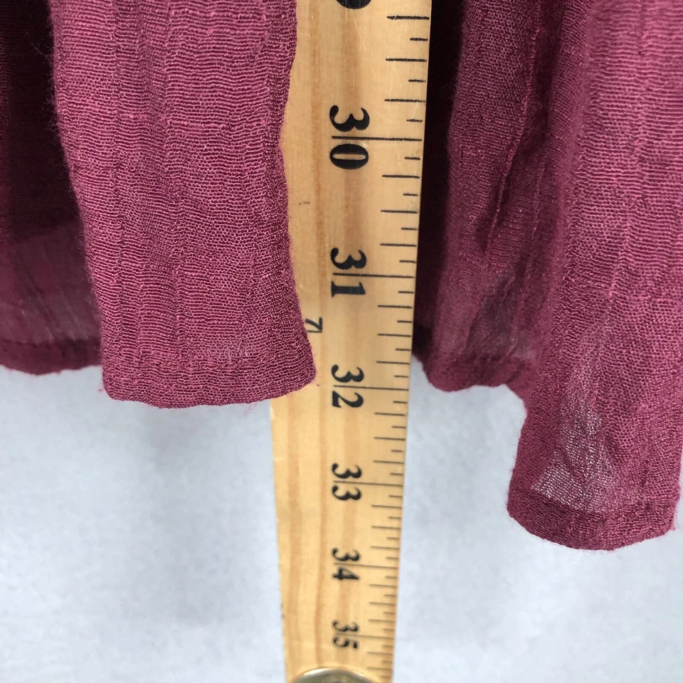 Top Altard State Mujer Pequeño Borgoña Arrugado Bordado Boho Campesino Gasa Foto 4 de 4