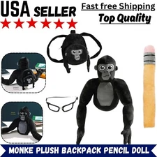 30cm Gorilla Tag Monke Plush Doll Figure Monke Backpack Pencil Doll Toy Set Gift