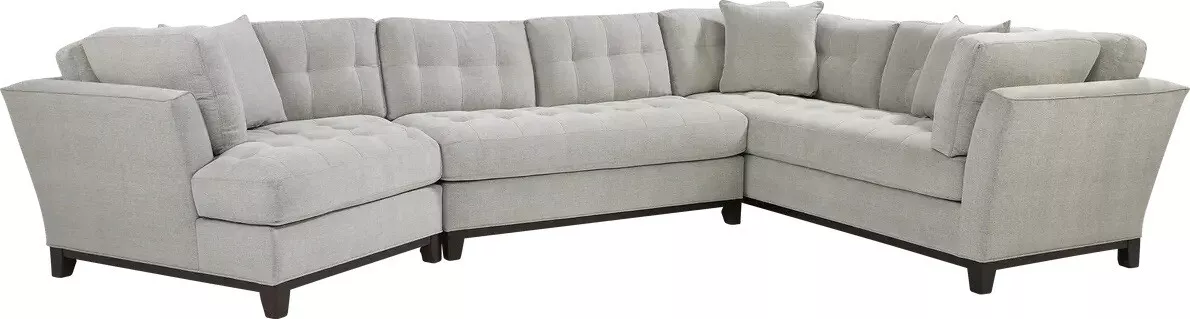 Cindy crawford home metropolis way 2024 steel microfiber 3 pc sectional