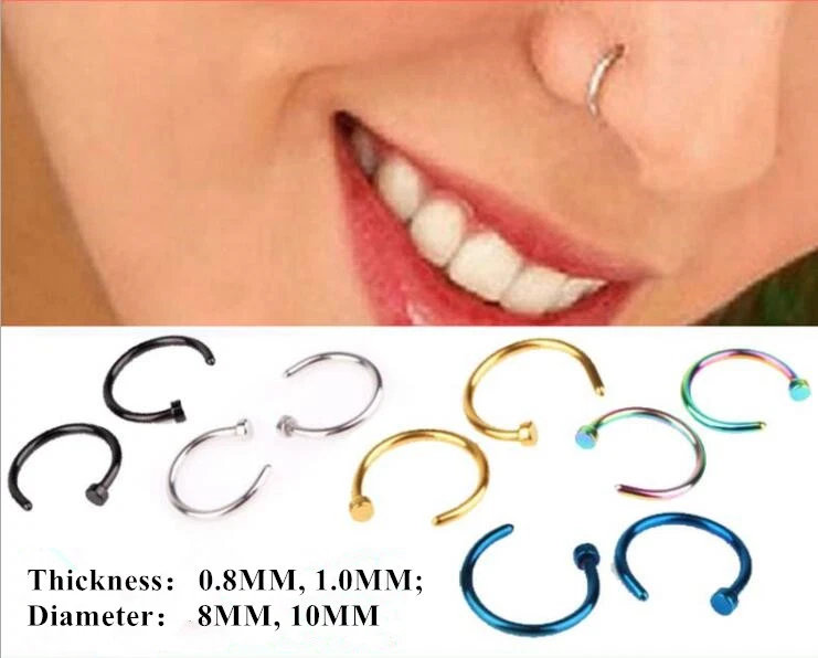 Small nose ring for different nose piercings