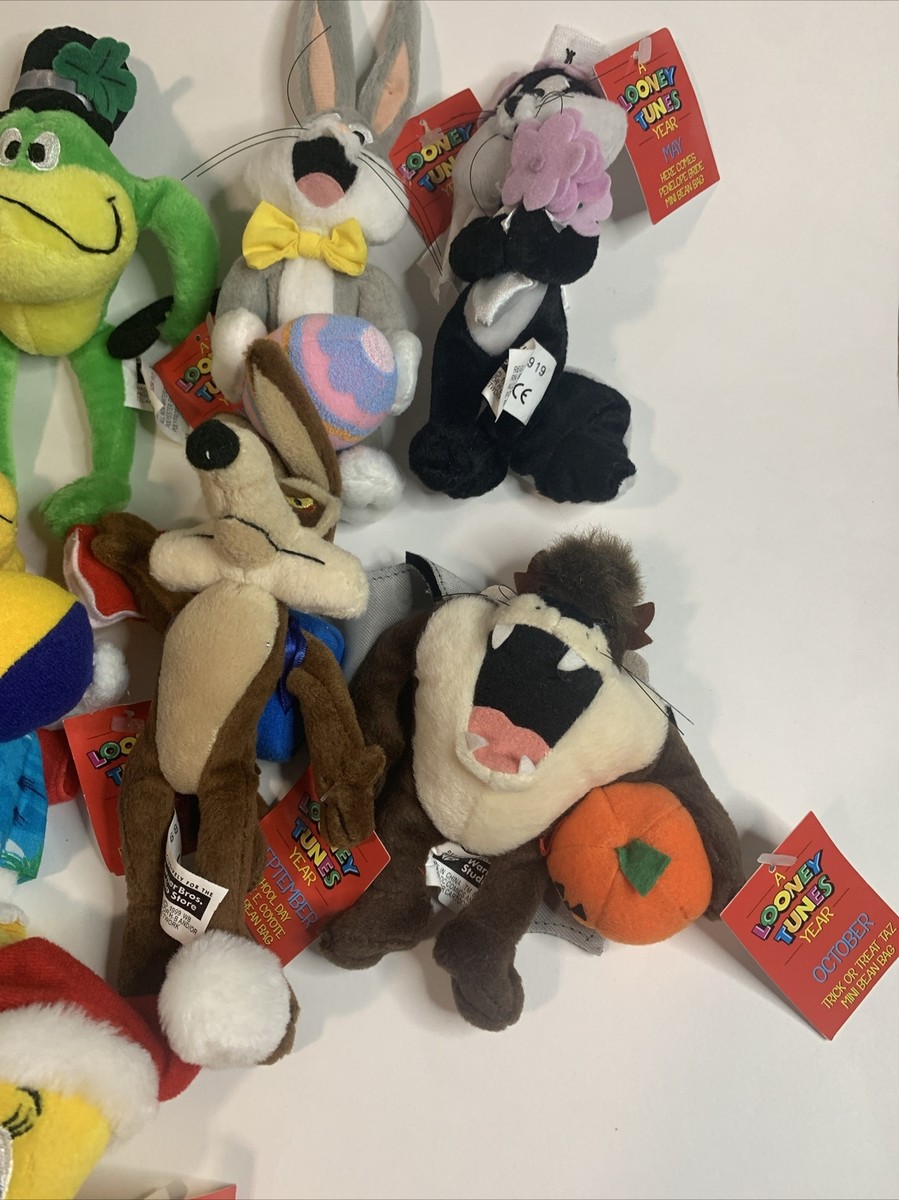 Looney Tunes COMPLETE Set Of Monthly Small Plush W/ Tags