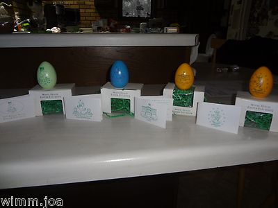 WHITE HOUSE EASTER ROLL EGGS FROM THE YEARS 2002 THRU 2005 ALL IN BOX WITH PAPER