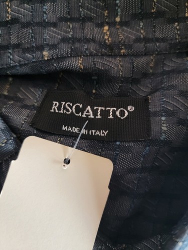 Riscatto Mens Shirt XL Long Sleeve Button Abstract Colorful Textured Made Italy - Picture 7 of 11