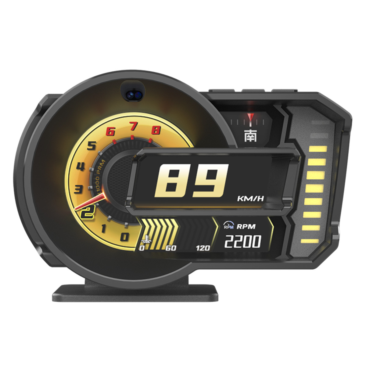 Car HUD Speedometer GPS Heads Up Display Speed Tired Alarm Gesture Recognition