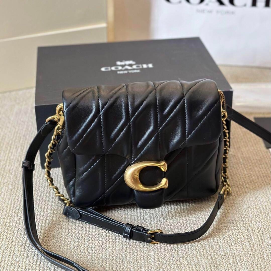 COACH Times Square Tabby20 Shoulder Bag Quilted Black CW629 COACH Times Square Tabby20 Shoulder Bag Quilted Black CW629