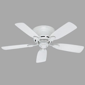 Ceiling Fan 42in White Low Profile 3 Speed Reversible 2328 Cfm 190