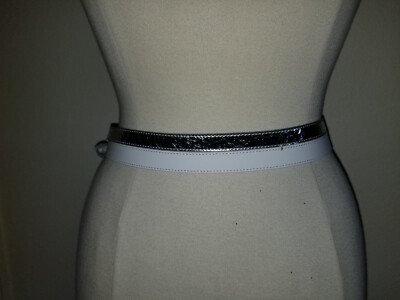 ベルト MM6 MAISON MARGIELA Woman Belt Silver SA6TP0022P8322 T9002 MM6 Maison Margiela Silver and White Double Strap Belt, S | eBay