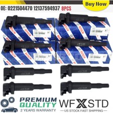 8x Oem Bosch Ignition Coils Set W Connector Boot For 0221504470 Bmw 5 6 7 X5 X6