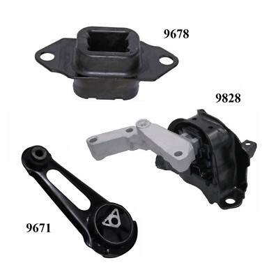 3 PCS Front Motor & Trans Mount Fit 2014-2019 Nissan Versa