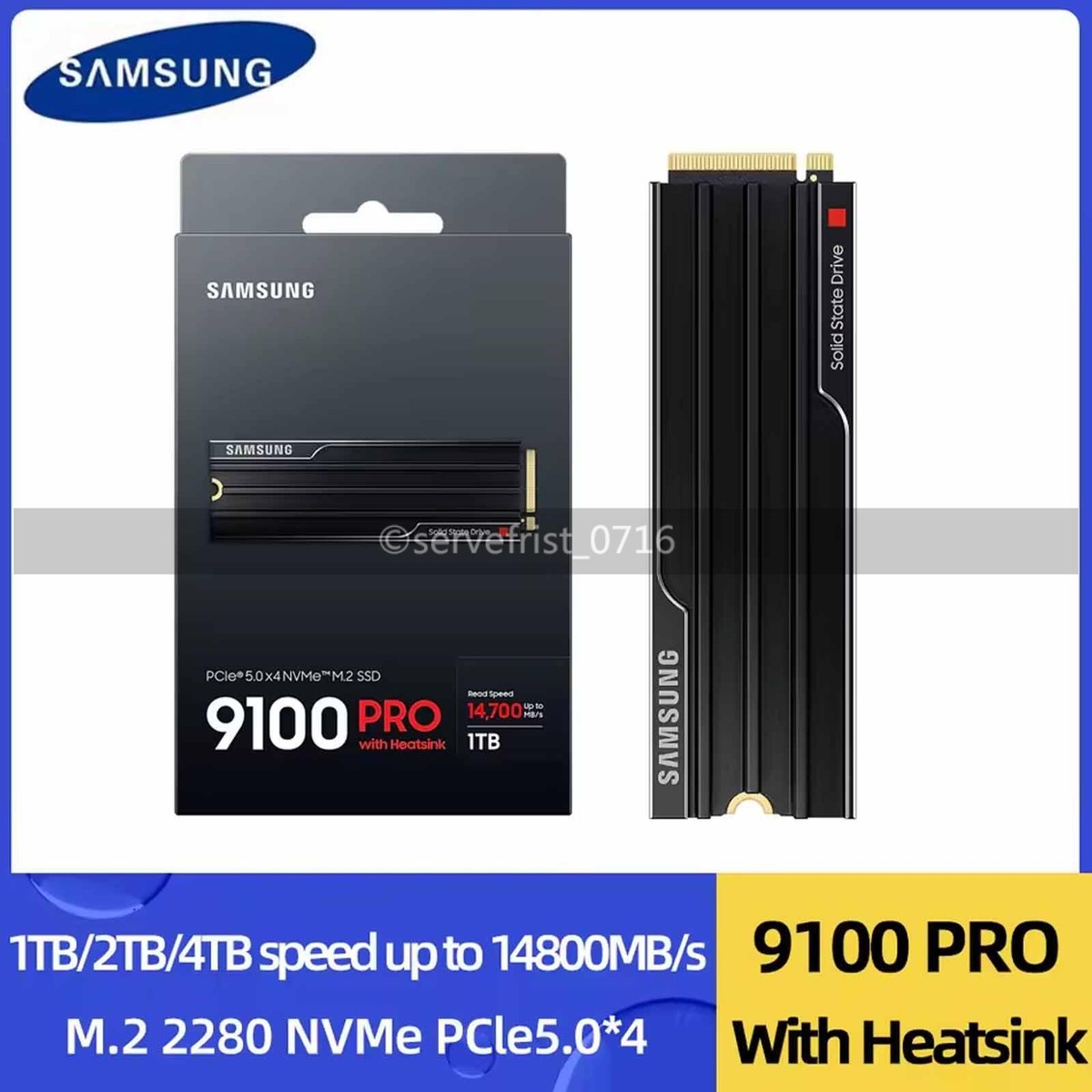 SAMSUNG SSD 9100 PRO with Heatsink 1TB 2TB PCIe 5.0x4 M.2 2280 Up to  14,700MB/s | eBay UK