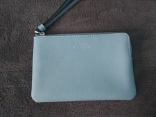 COACH CORNER ZIP WRISTLET SKY BLUE BLACK FRIDAY SALE