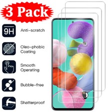 3-Pack Samsung Galaxy A71 A51 A41 A31 A11 A01 9H Tempered Glass Screen Protector